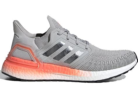 adidas Ultra Boost 20 Grey Two Signal Coral (Women's)